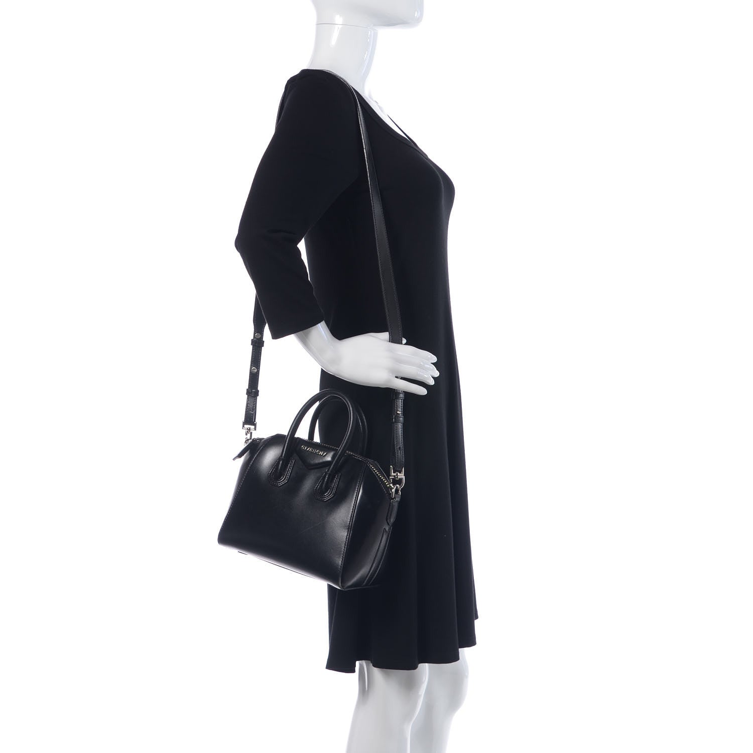 Givenchy Shiny Lord Calfskin Mini Antigona Black 2 of 19