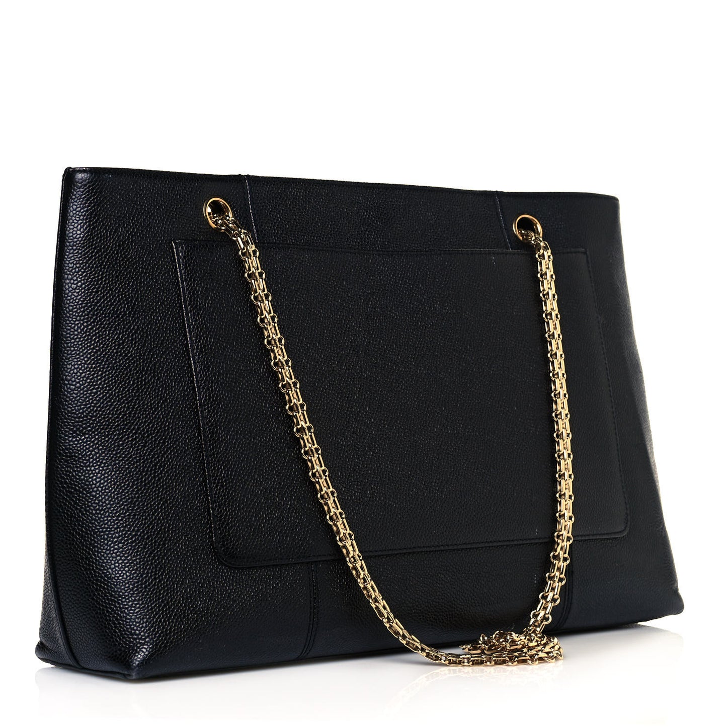Grained Calfskin Bijoux Chain Shoulder Bag Black