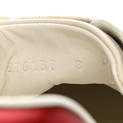 Gucci Distressed Calfskin Mens Ace Blade Sneakers 8 White 8 of 10
