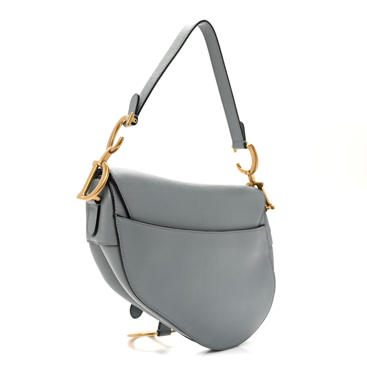 Christian Dior Shiny Goatskin Saddle Bag Cloud Blue 3 of 11