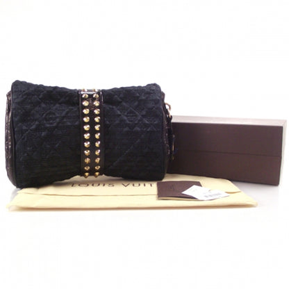 Louis Vuitton Satin Quilted Monogram Coquette Pochette Navy 2 of 7