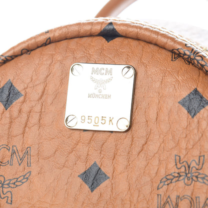 MCM Visetos Side Stud X-Mini Stark Backpack Cognac 8 of 10
