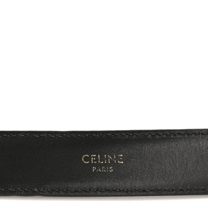Celine Box Calfskin Medium 25mm Triomphe 75 30 Belt Black 6 of 9