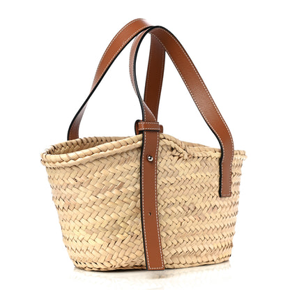 Loewe Raffia Small Basket Tote Bag Natural Orange 3 of 13