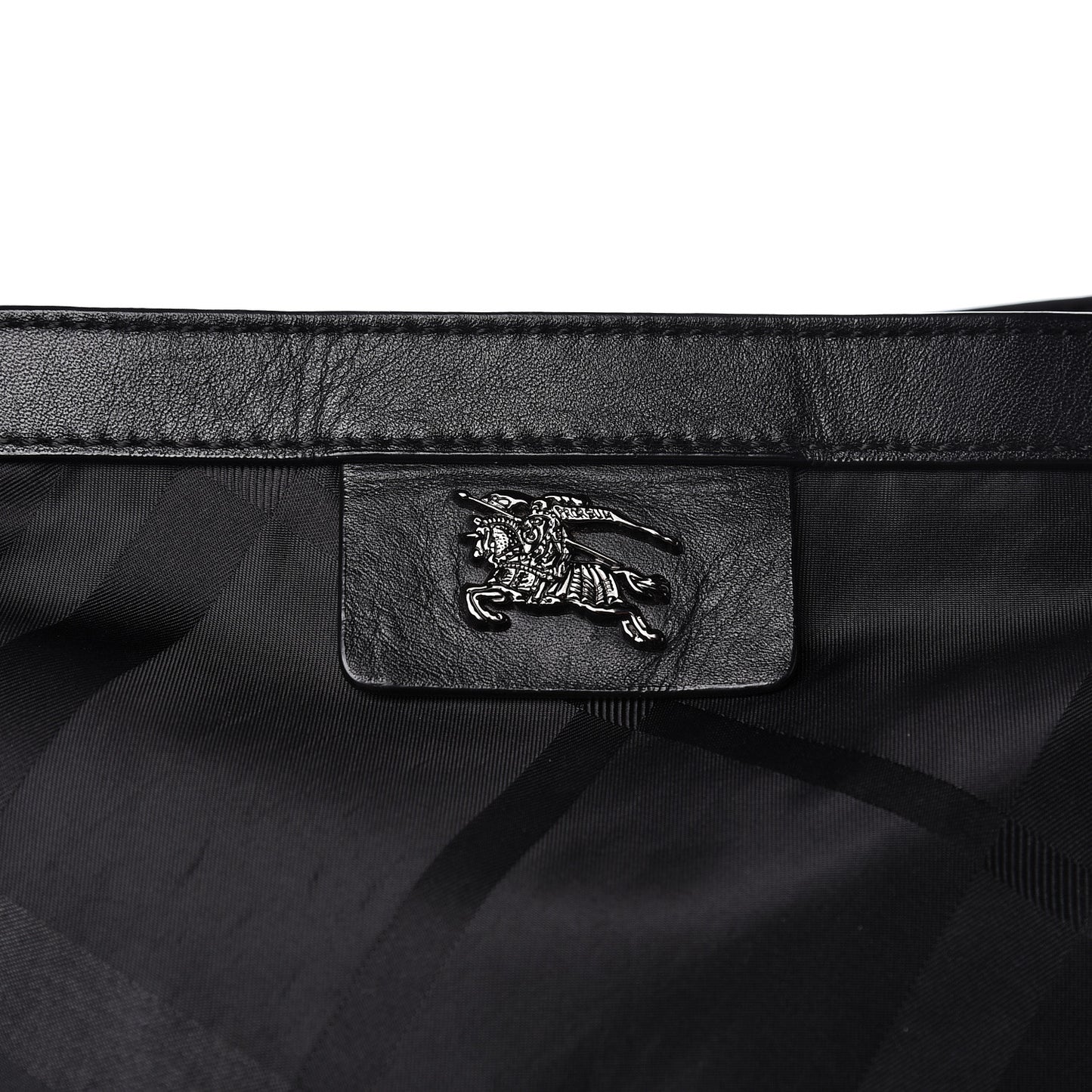 Nylon Check Buckleigh Packable Tote Black