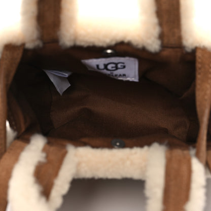 Telfar X UGG Suede shearling Small Shopping Bag Chestnut 5 of 12