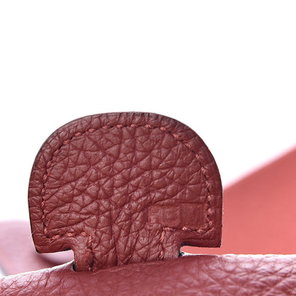 Hermes Taurillon Clemence Evelyne III GM Rouge H 7 of 10