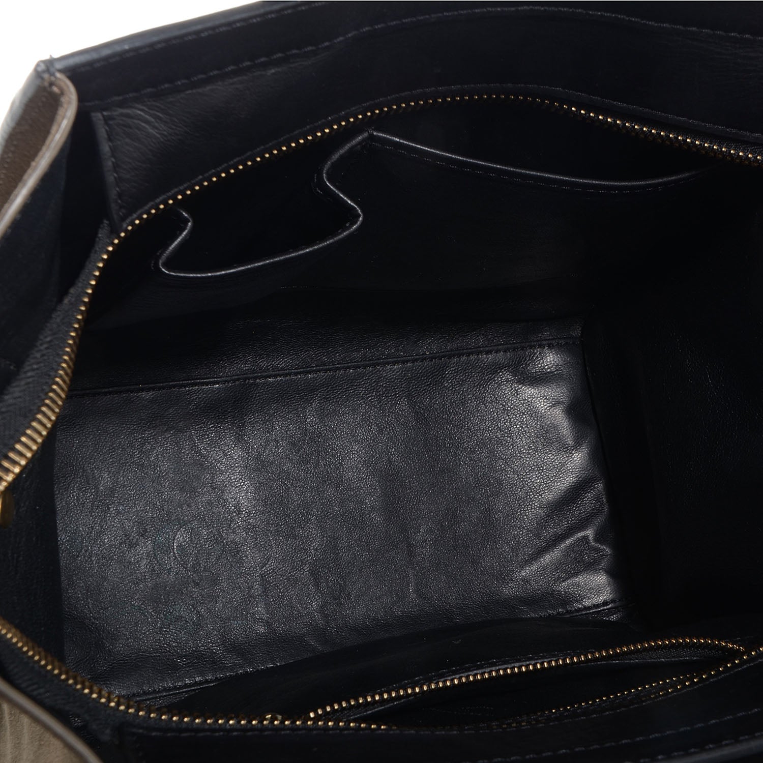 Celine Satin Calfskin Suede Micro Tri-Color Luggage Almond 5 of 9