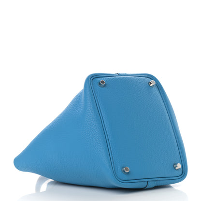 Hermes Taurillon Clemence Picotin Lock 18 PM Bleu Frida 3 of 10