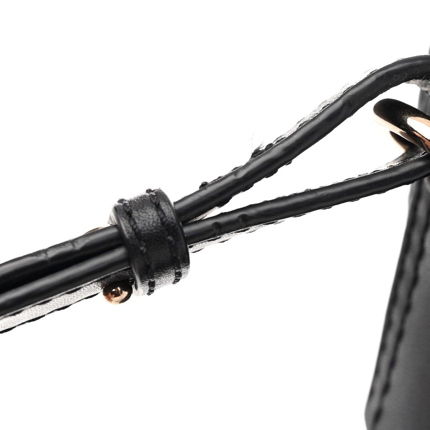 Grainy Calfskin Medium Check Ashby Hobo Black