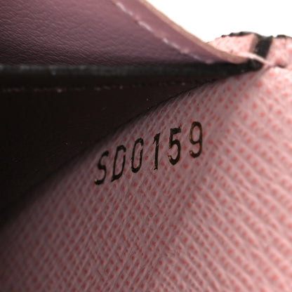 Louis Vuitton Damier Ebene Emilie Wallet Rose Ballerine 7 of 8