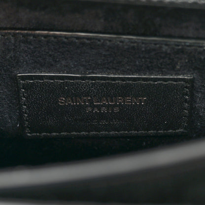 Saint Laurent Calfskin Medium Monogram Monochrome Sunset Black 6 of 10