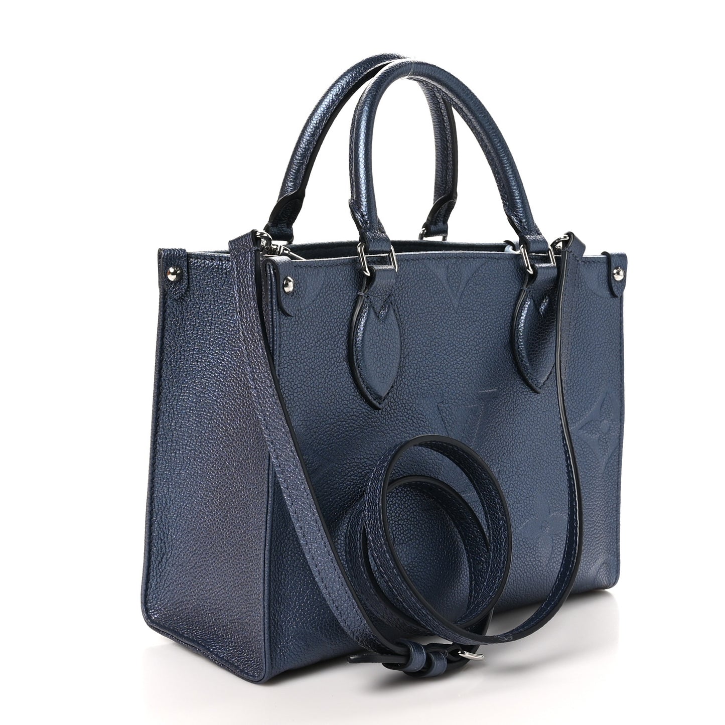 Metallic Empreinte Monogram Giant Onthego PM Navy Nacre