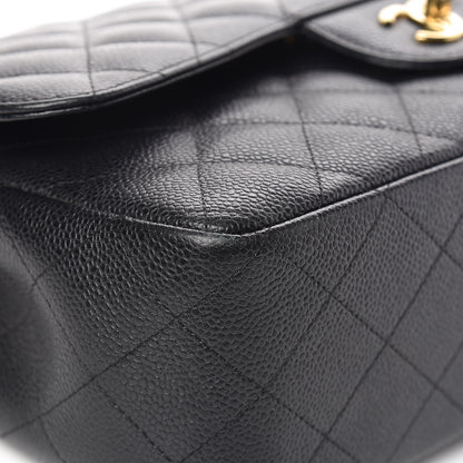 Chanel Caviar Quilted Jumbo Double Flap Black 10 of 17