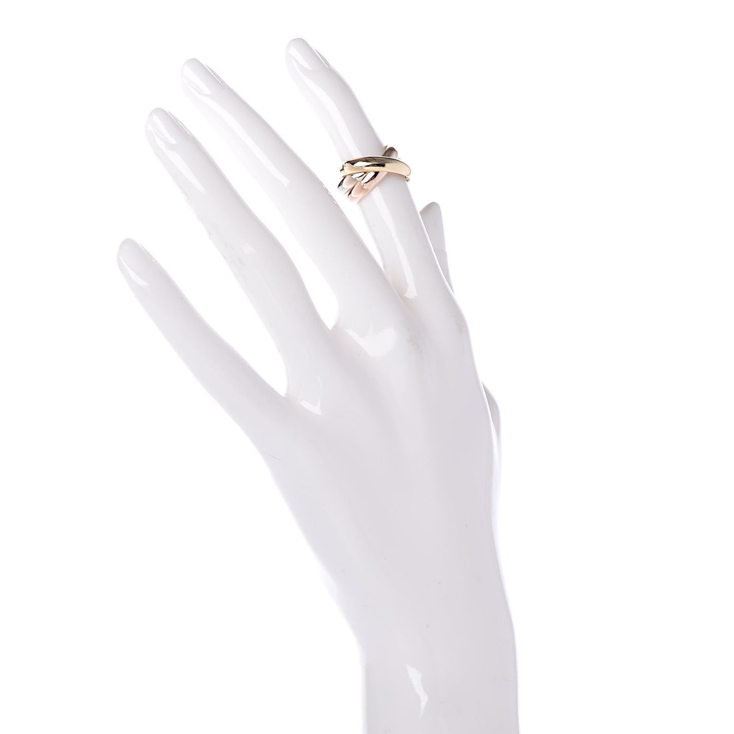 18K Pink Yellow White Gold Classic Trinity Ring 49 4.75