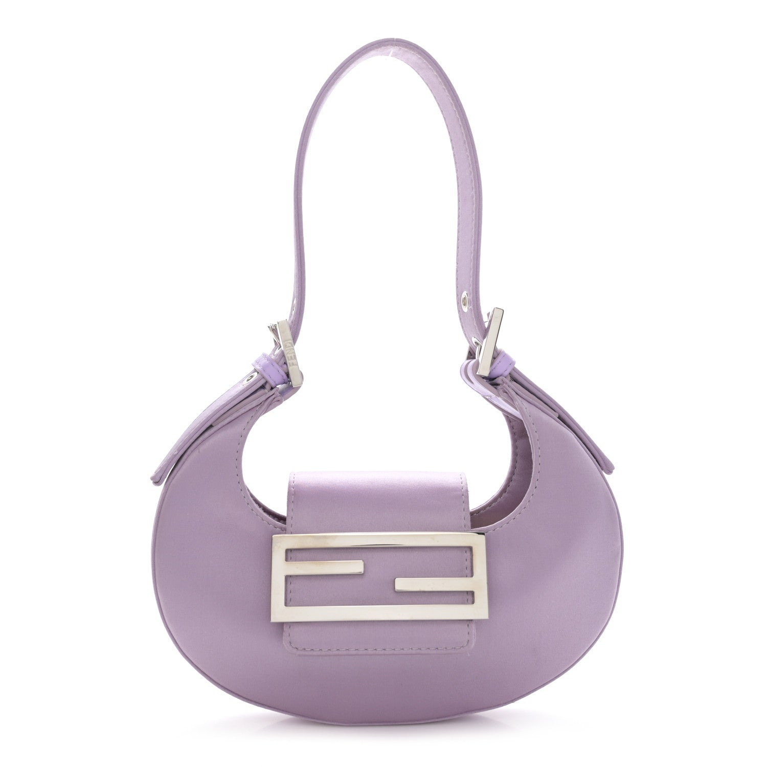 Fendi Silk Satin Mini Cookie Hobo Bag Lilla 1 of 11