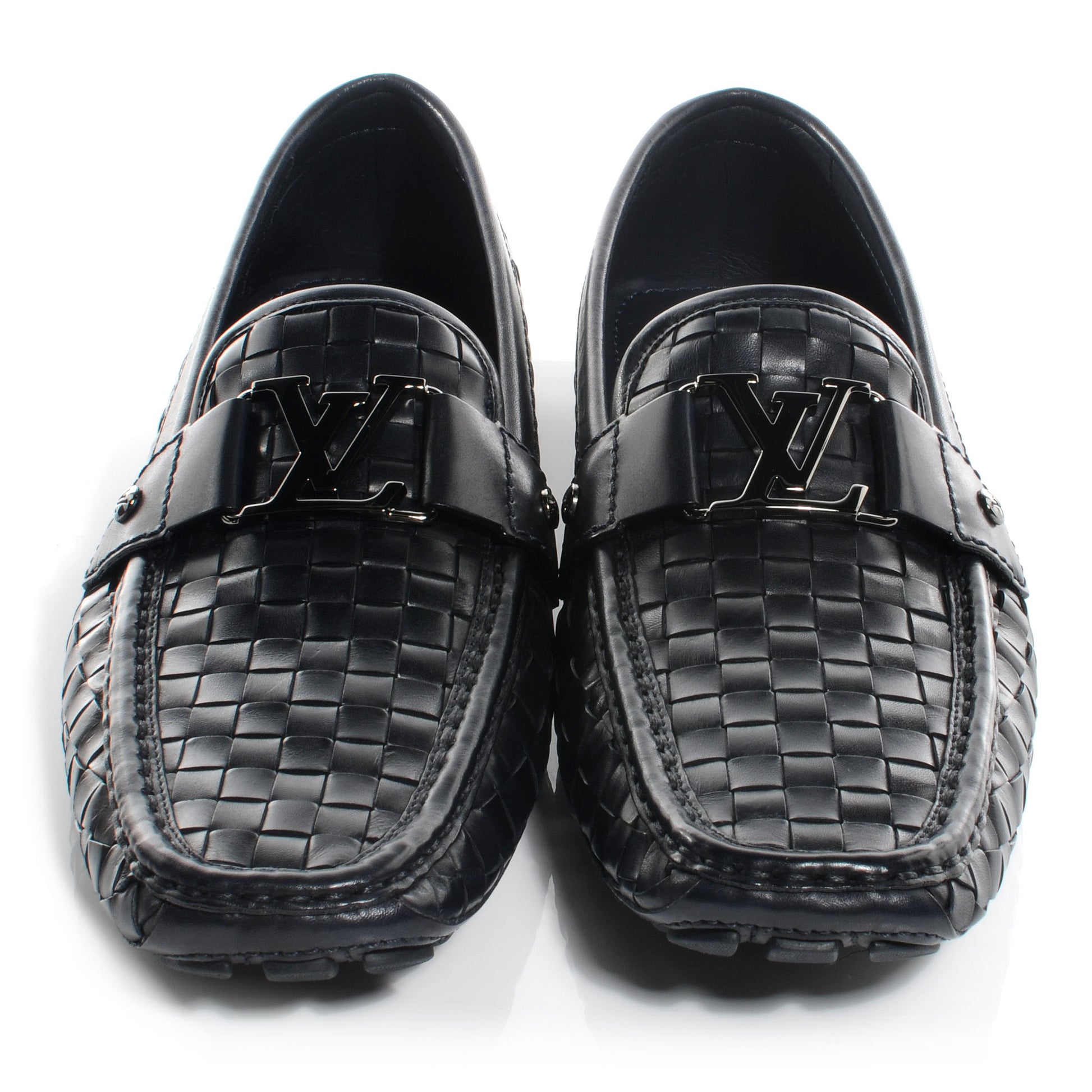 Louis Vuitton Mens Leather Monte Carlo Car Shoe Loafers 10.5 Marine 2 of 7