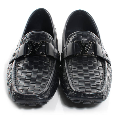 Louis Vuitton Mens Leather Monte Carlo Car Shoe Loafers 10.5 Marine 2 of 7