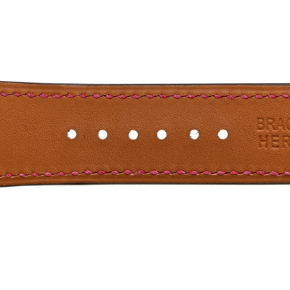 Hermes Matte Alligator Heure H Hour Watch 30mm Strap Fuchsia 6 of 7