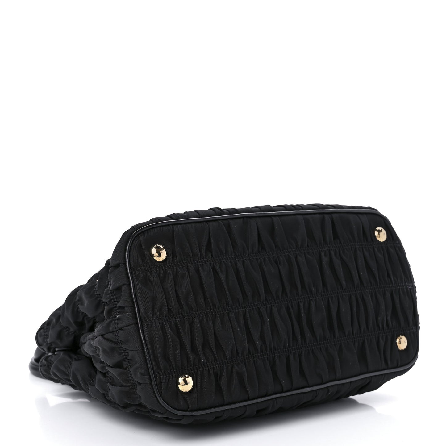 Tessuto Nylon Gaufre Small Tote Black