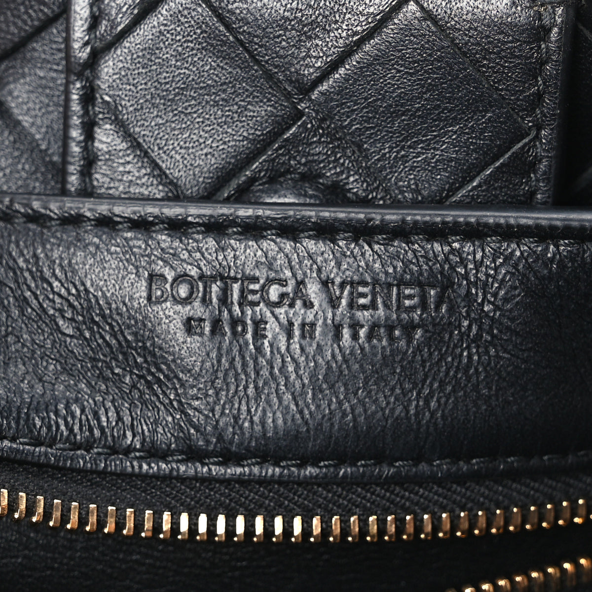 Nappa Intrecciato Small Andiamo Shoulder Bag Black