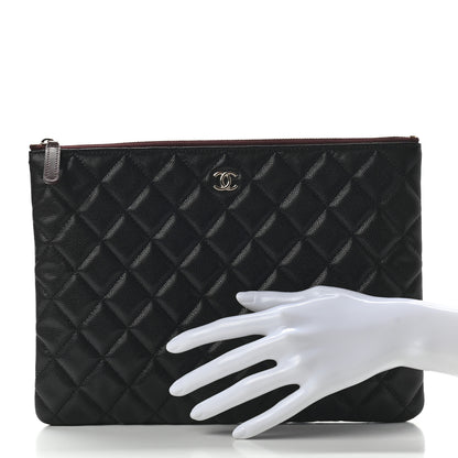 Chanel Caviar Quilted Medium Cosmetic Case Black 2 of 7
