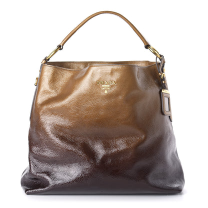 Prada Vernice Sfumata Shoulder Bag Blond Mordore 1 of 9