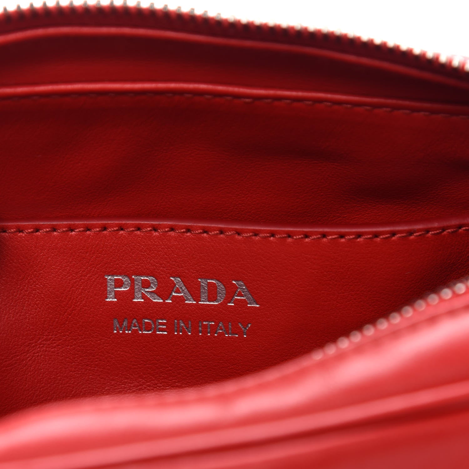 Prada Soft Calfskin Impunture Diagramme Belt Bag Rosso 7 of 10