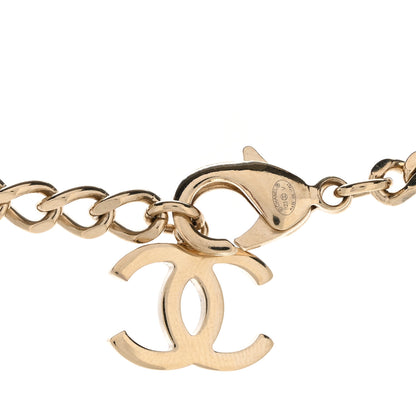 Chanel Crystal Chain CC Link Choker Gold Silver 4 of 4