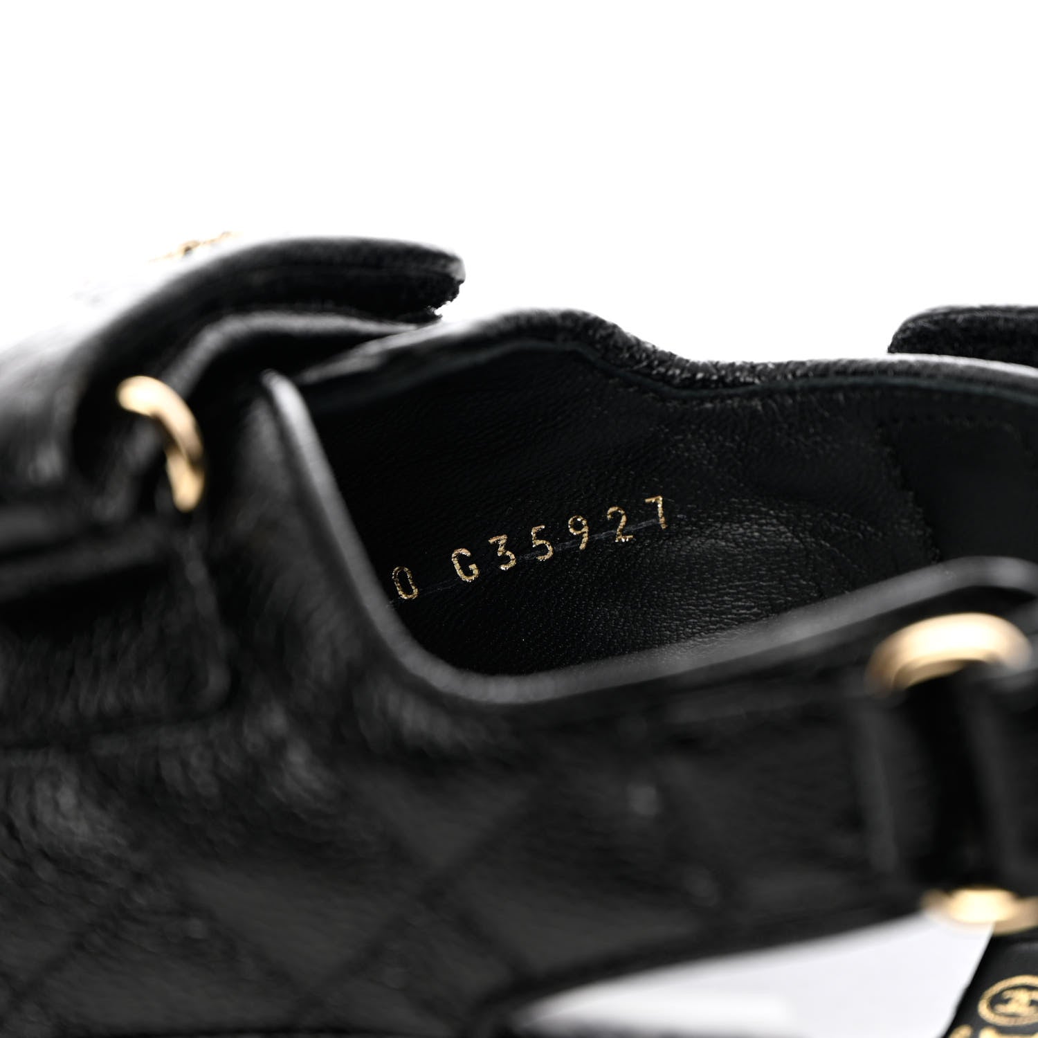 Chanel Grained Calfskin Velcro Dad Sandals 38 Black 6 of 10