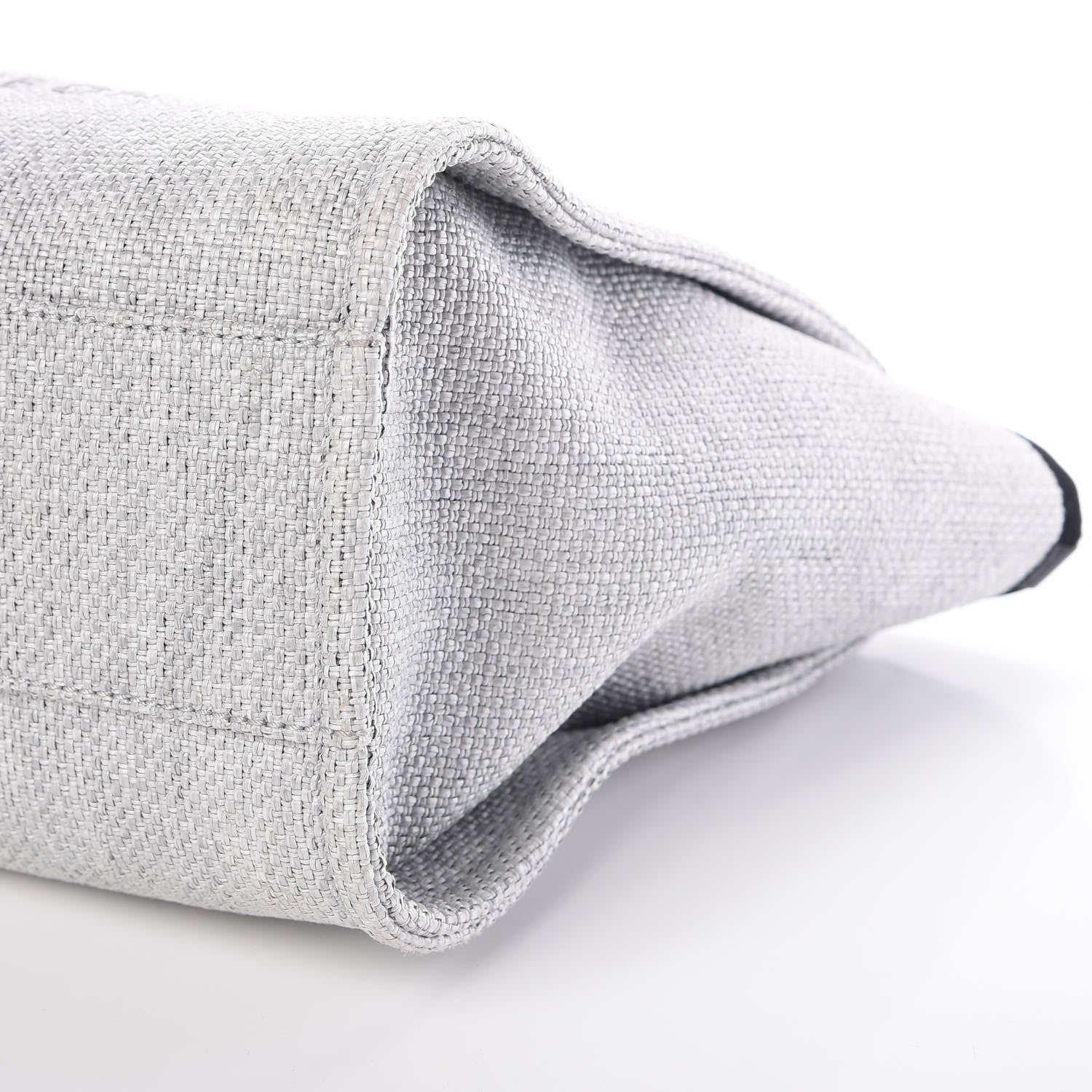 Chanel Woven Straw Raffia Small Deauville Tote Grey 9 of 9
