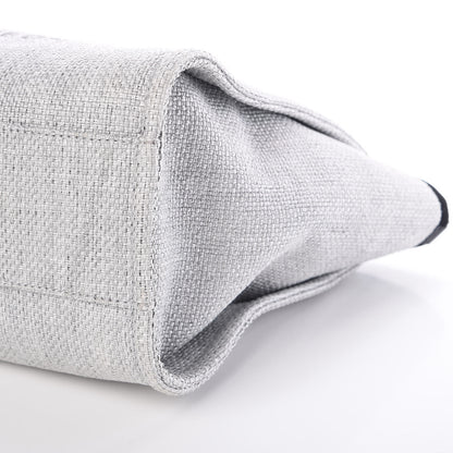 Chanel Woven Straw Raffia Small Deauville Tote Grey 9 of 9