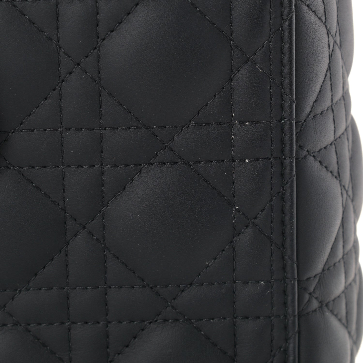 Christian Dior Ultra Matte Calfskin Cannage Large Lady Dior Black 13 of 15
