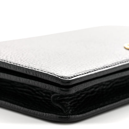 Gucci Calfskin Mini GG Marmont Chain Wallet Black 9 of 11