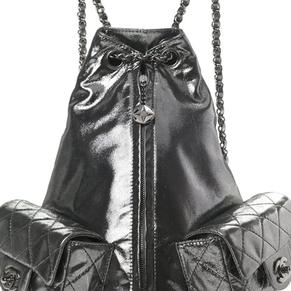 Chanel Iridescent Calfskin Large Backpack Is Back Dark Grey 8 of 11