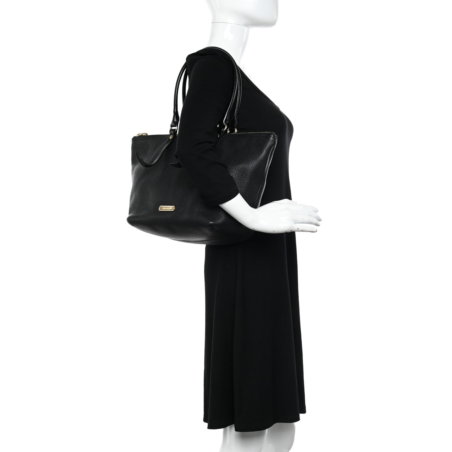Burberry London Grainy Calfskin Small Salisbury Tote Black 3 of 16