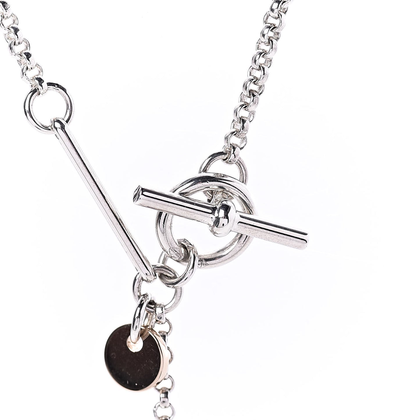 Sterling Silver 18K Rose Gold PM Ex-Libris Pendant Necklace