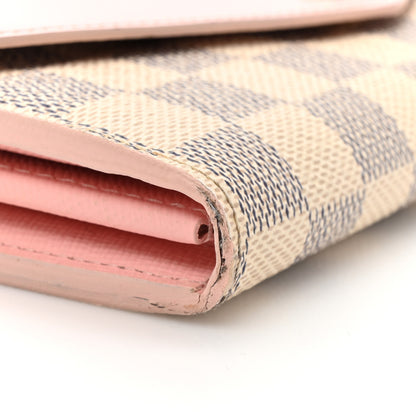 Louis Vuitton Damier Azur Sarah Wallet NM  Rose Ballerine 12 of 17