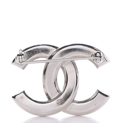 Chanel Crystal CC Brooch Silver 3 of 5