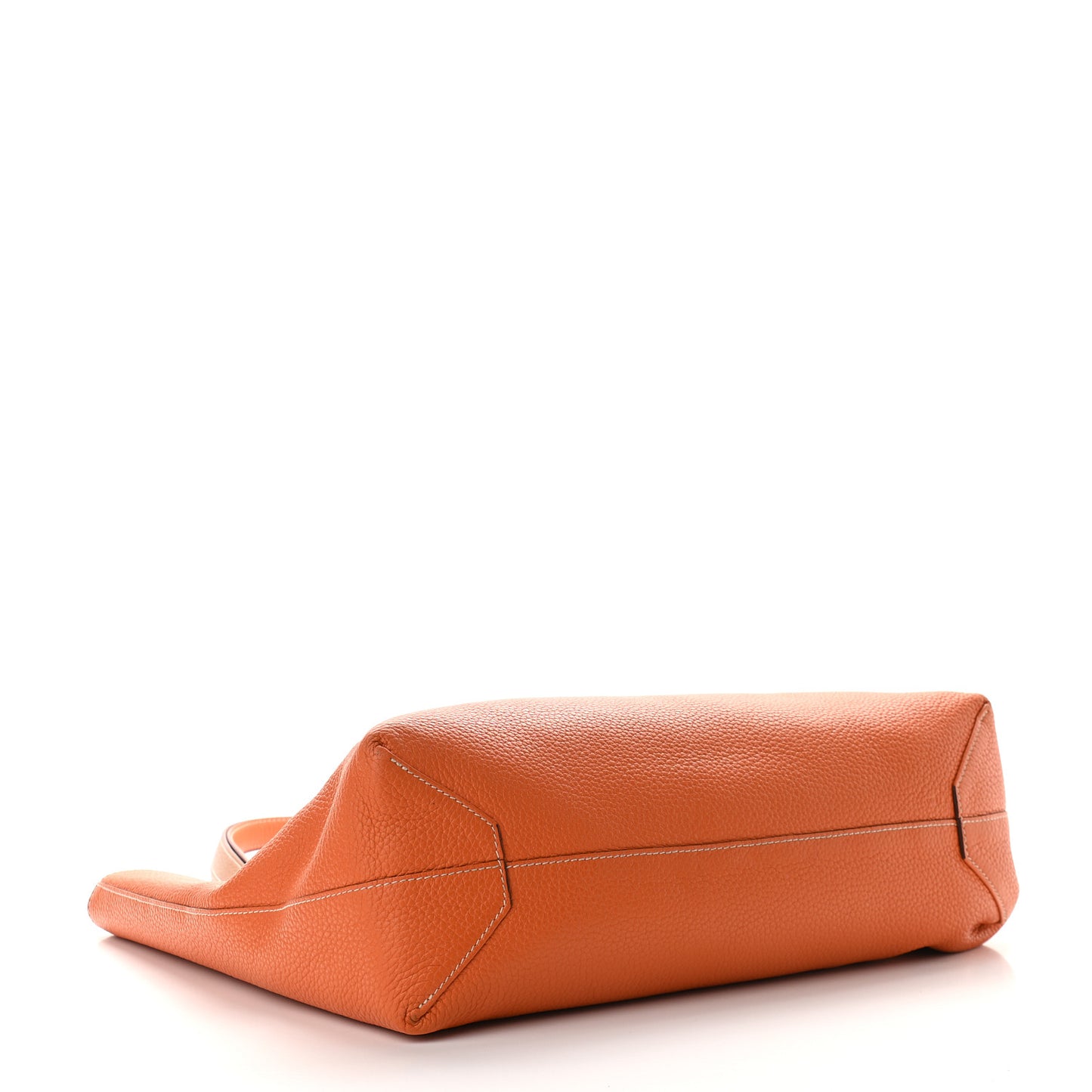 Taurillon Clemence Double Sens 45 Reversible Tote Orange Gold