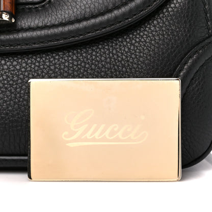 Gucci Calfskin Medium New Bamboo Top Handle Bag Black 12 of 15