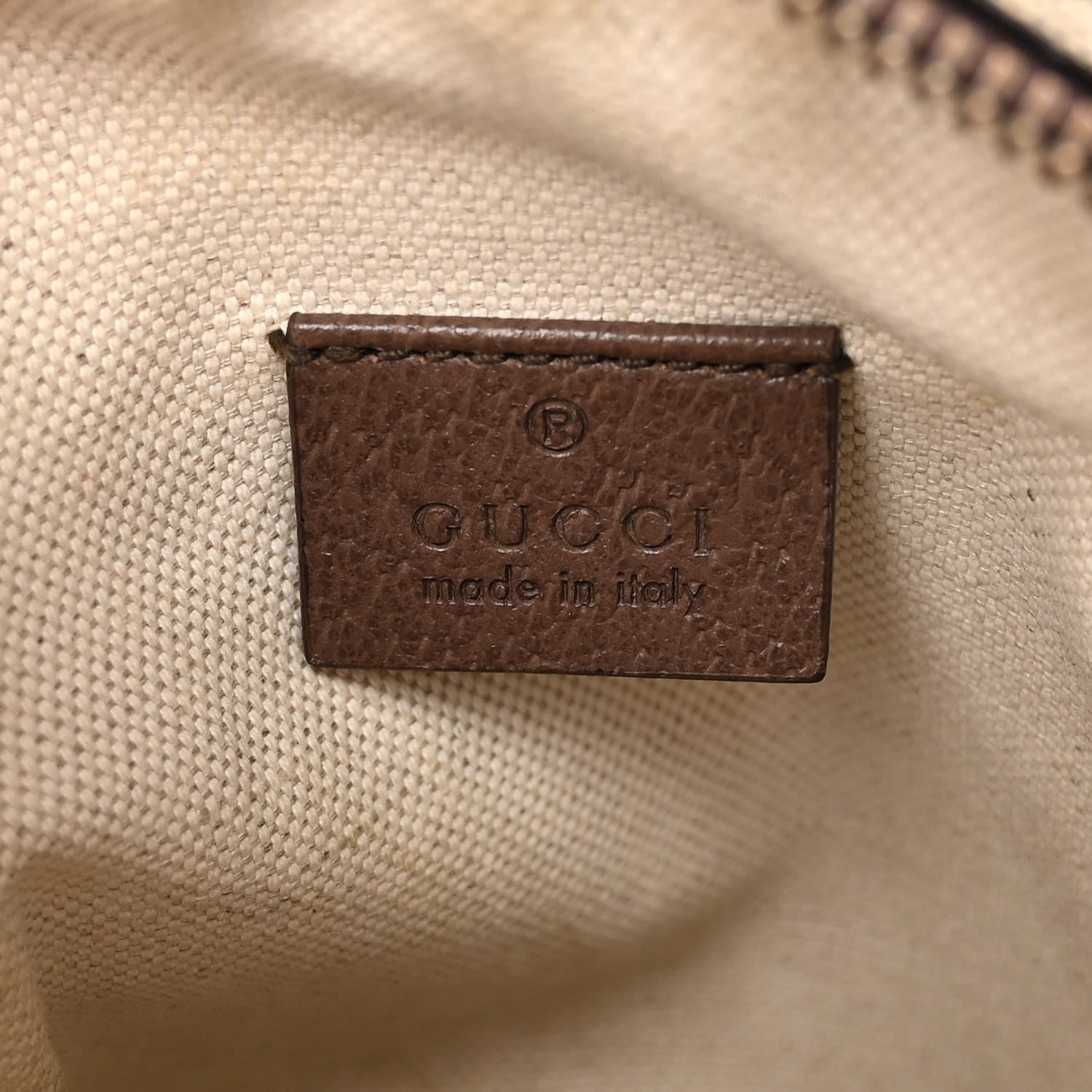 Gucci GG Supreme Monogram Mini Neo Vintage Double Zip Messenger Bag Beige New Acero Crop 6 of 11