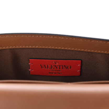 Valentino Garavani Calfskin Leopard Print City Safari Wallet On Chain Brown 8 of 9