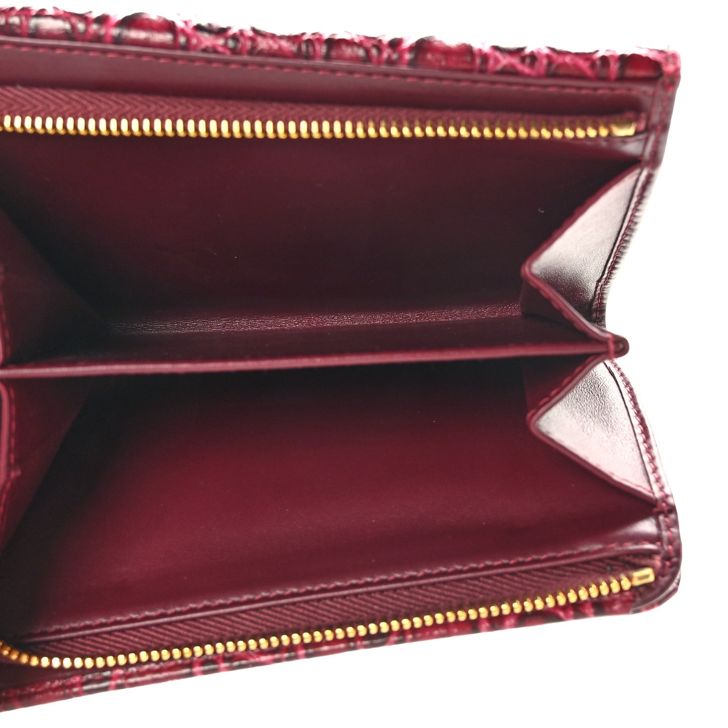 Vernice Alligator Embossed Wallet Dark Red