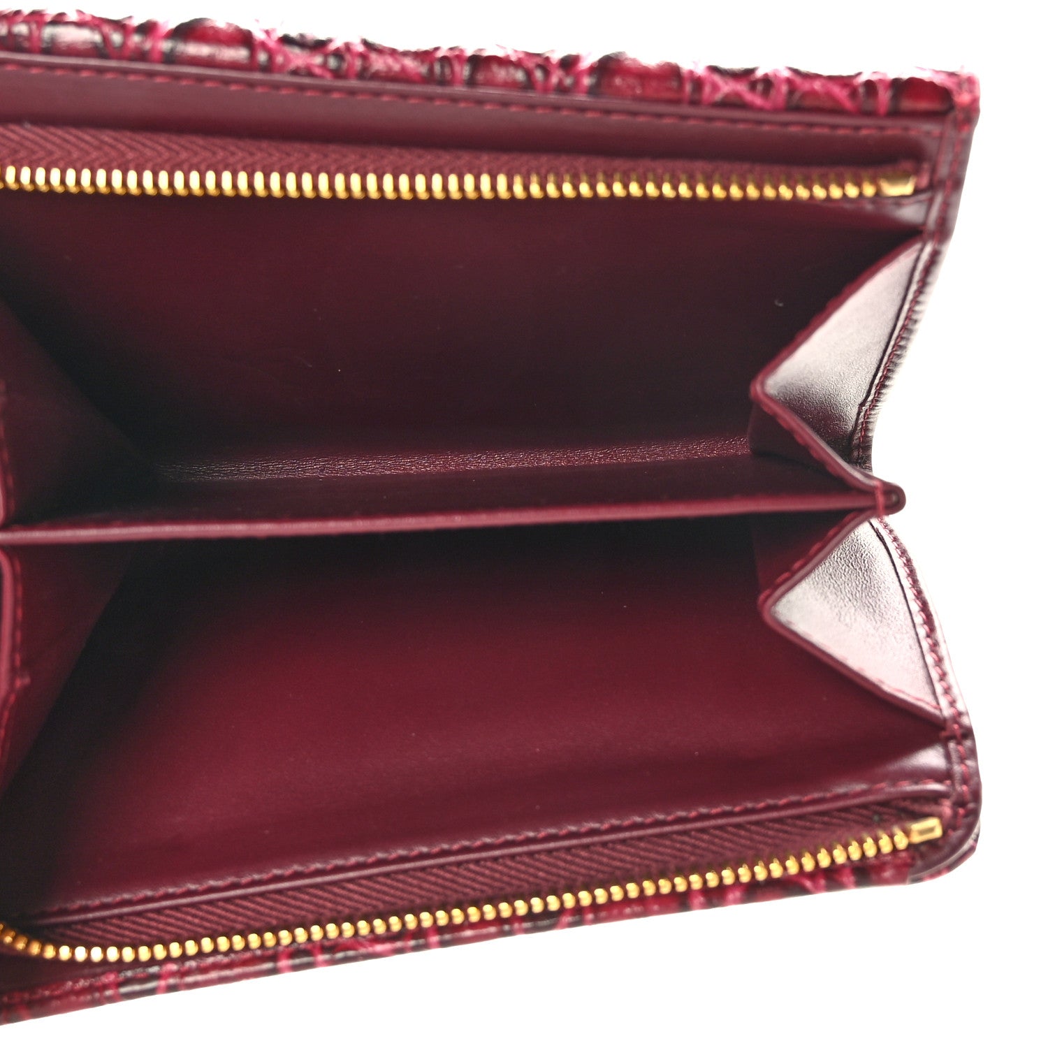 Miu Miu Vernice Alligator Embossed Wallet Dark Red 5 of 8