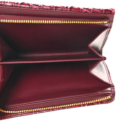 Miu Miu Vernice Alligator Embossed Wallet Dark Red 5 of 8