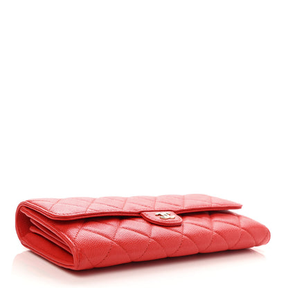 Chanel Caviar Quilted Large Flap Wallet Red 4 of 9