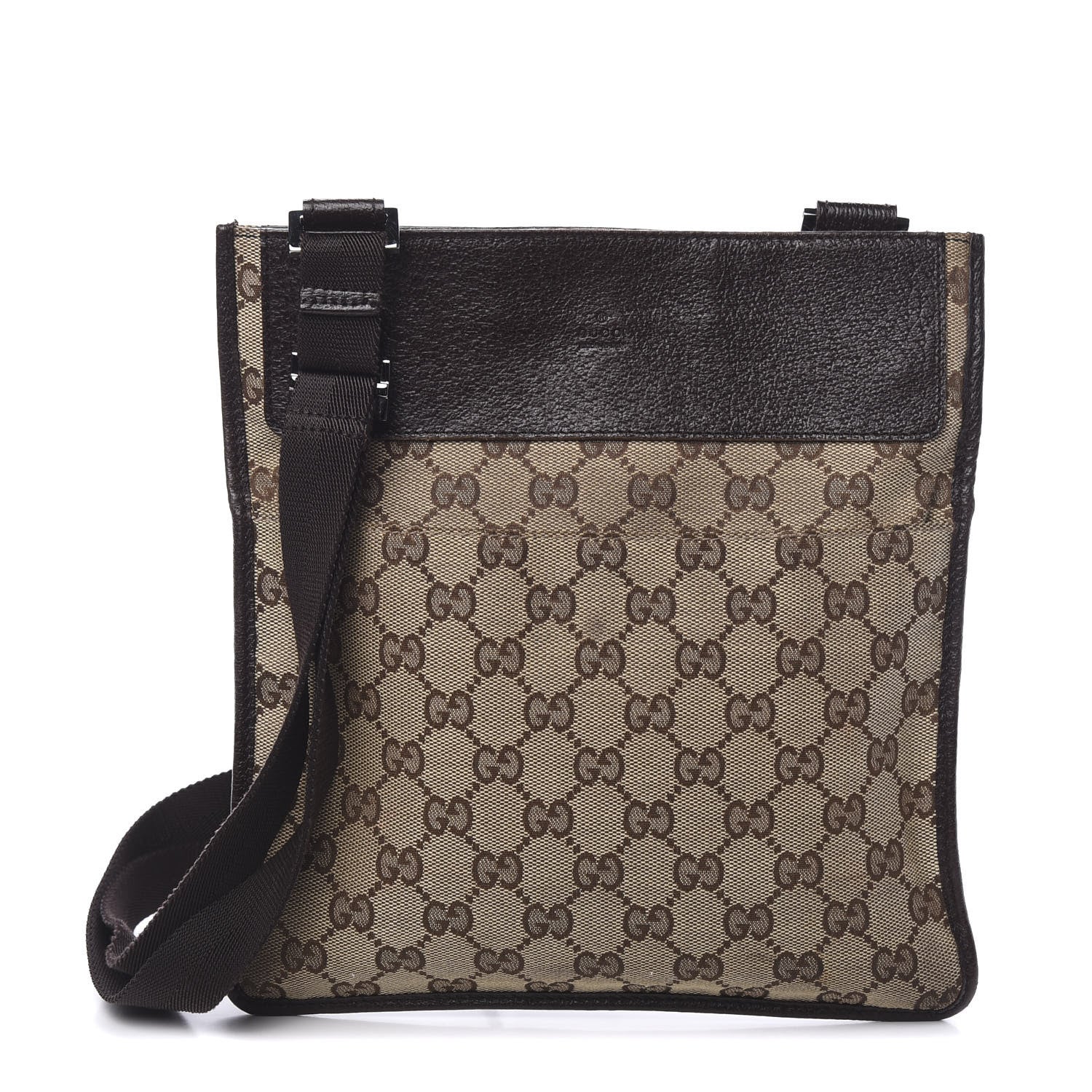Gucci Monogram Messenger Crossbody Bag Dark Brown 1 of 11