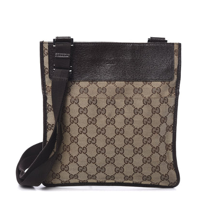 Gucci Monogram Messenger Crossbody Bag Dark Brown 1 of 11
