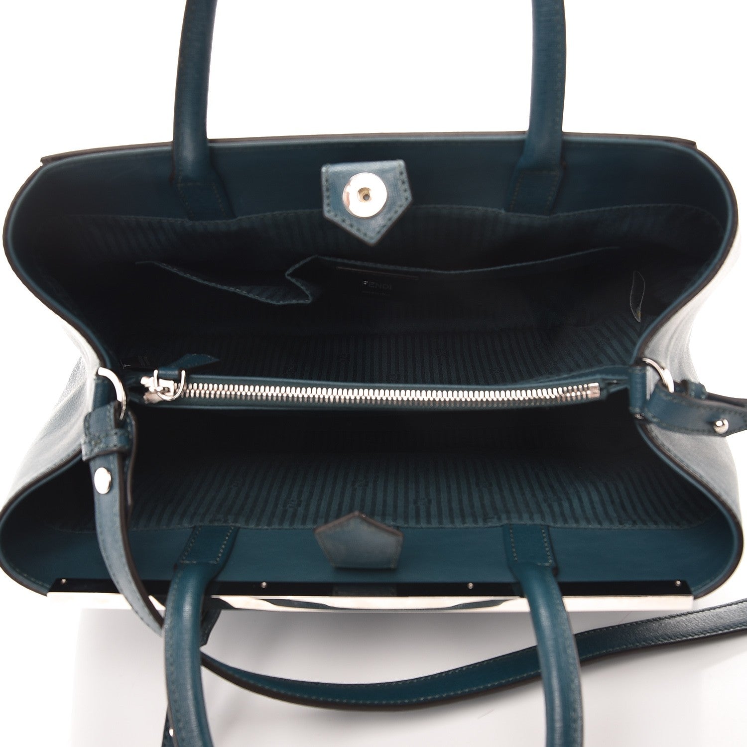 Fendi Vitello Elite Flamingo Regular 2Jours Tote Oceano 6 of 9